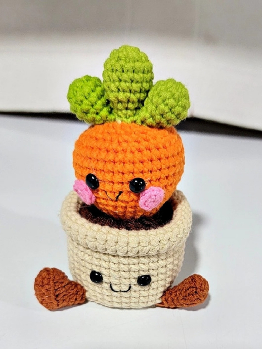 Handmade Crochet Carrot Plant